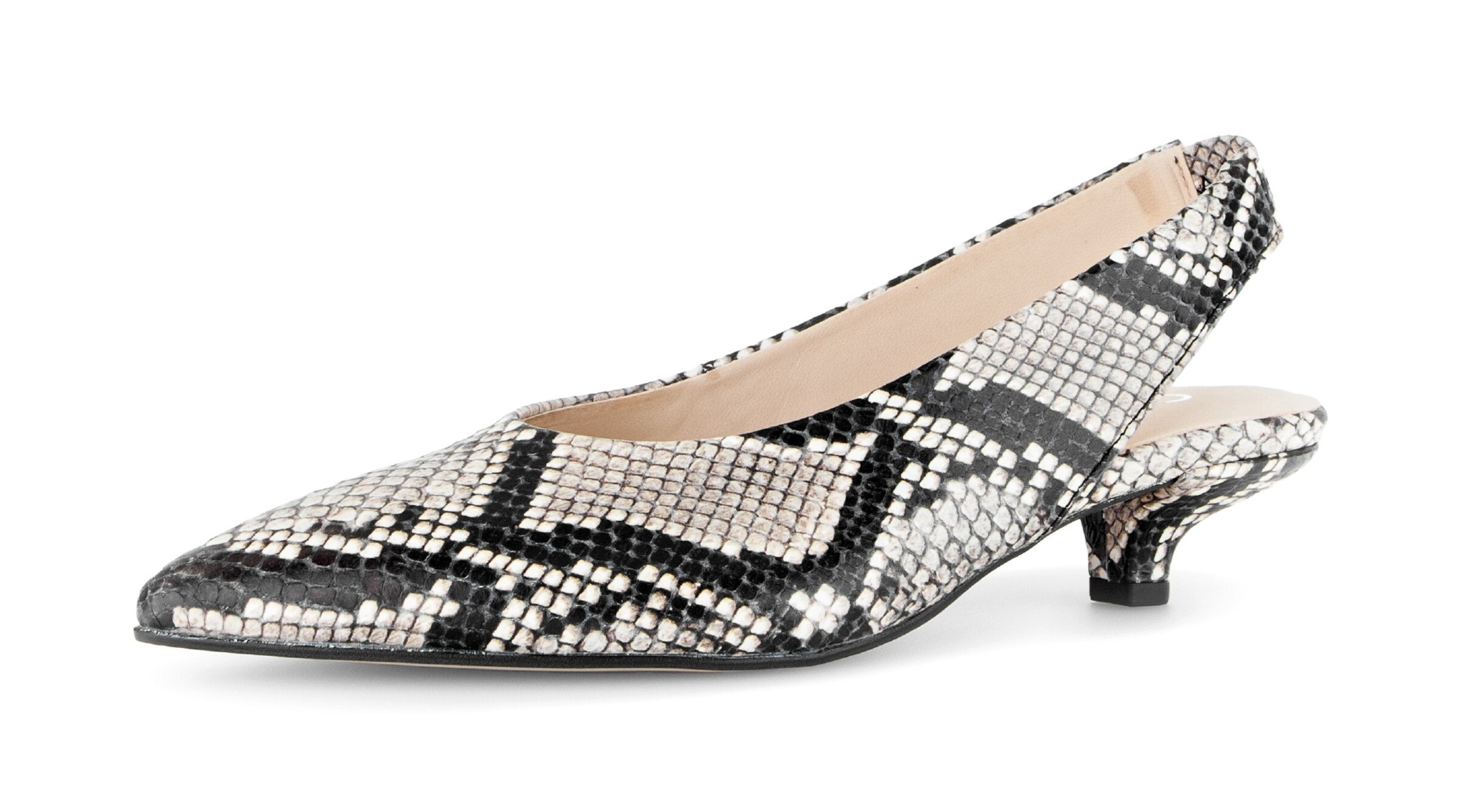 GABOR Slingback Pumps in Light beige / Black / Off white, Item view