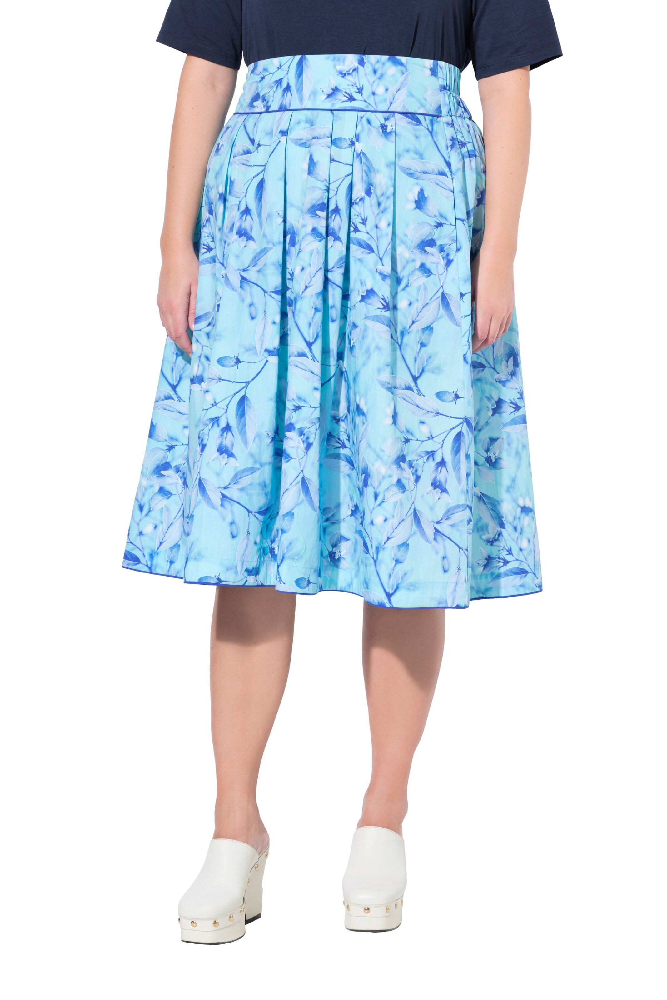 Ulla Popken Rock in Blau: Vorderseite