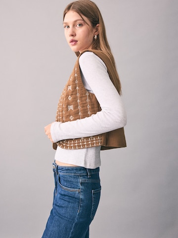 Gilet 'SOHO' MANGO TEEN en marron : devant