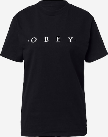 Obey Shirt 'NOVEL' in Zwart: voorkant