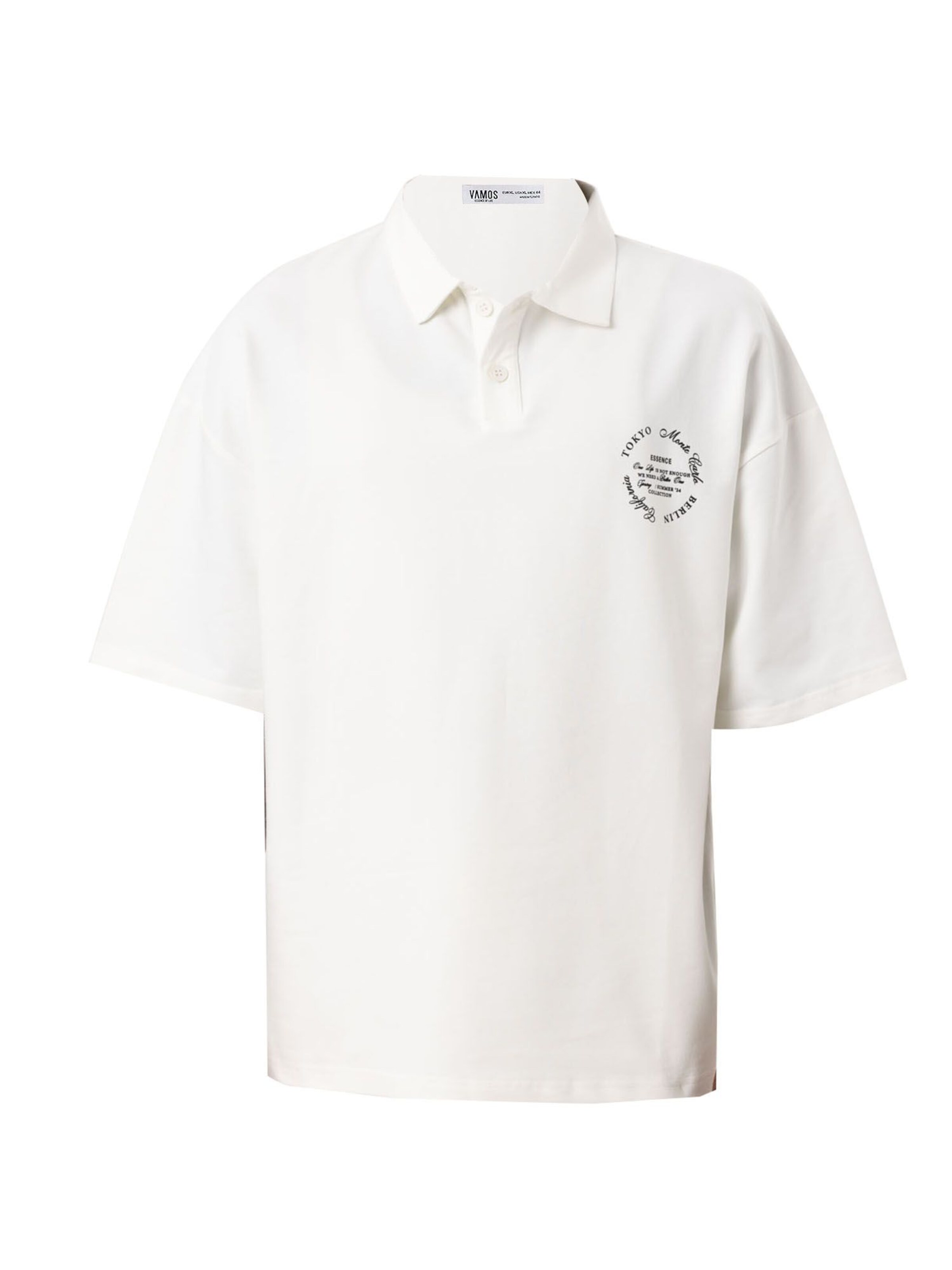 balts VAMOS CLO T-Krekls: no priekšpuses