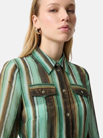 PINKO Dress 'PINKO CASTIGNANO ABITO MUSSOLA STAMPA RIGA PENNELLATA ABITO'  in Green | ABOUT YOU