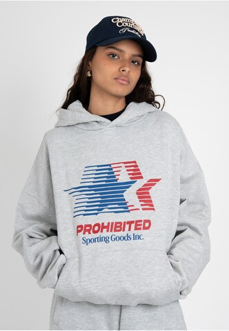 Prohibited - Sweatshirt 'Sporting Goods' em cinzento