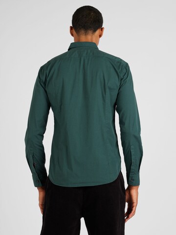 HUGO - Ajuste estrecho Camisa 'Ermo' en verde