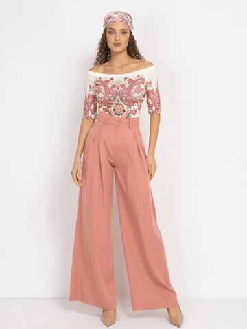 JIORO Top 'PAISLEY RED' in Gemengde kleuren