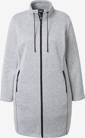 Ulla Popken Fleecejacke in Grau: Vorderseite