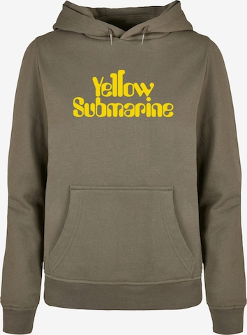 Merchcode Sweatshirt 'Yellow Submarine - Headline' in Grün: predná strana