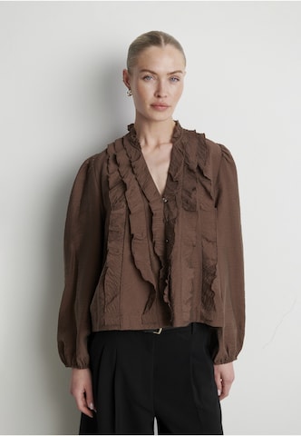 SECOND FEMALE Bluse 'Rayna' in Braun: Vorderseite