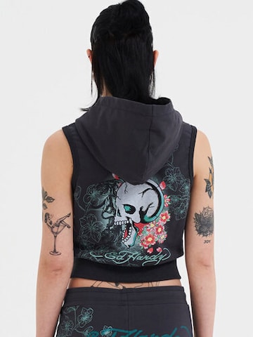 Ed Hardy Кофта на молнии 'True To My Love' в Серый: спереди