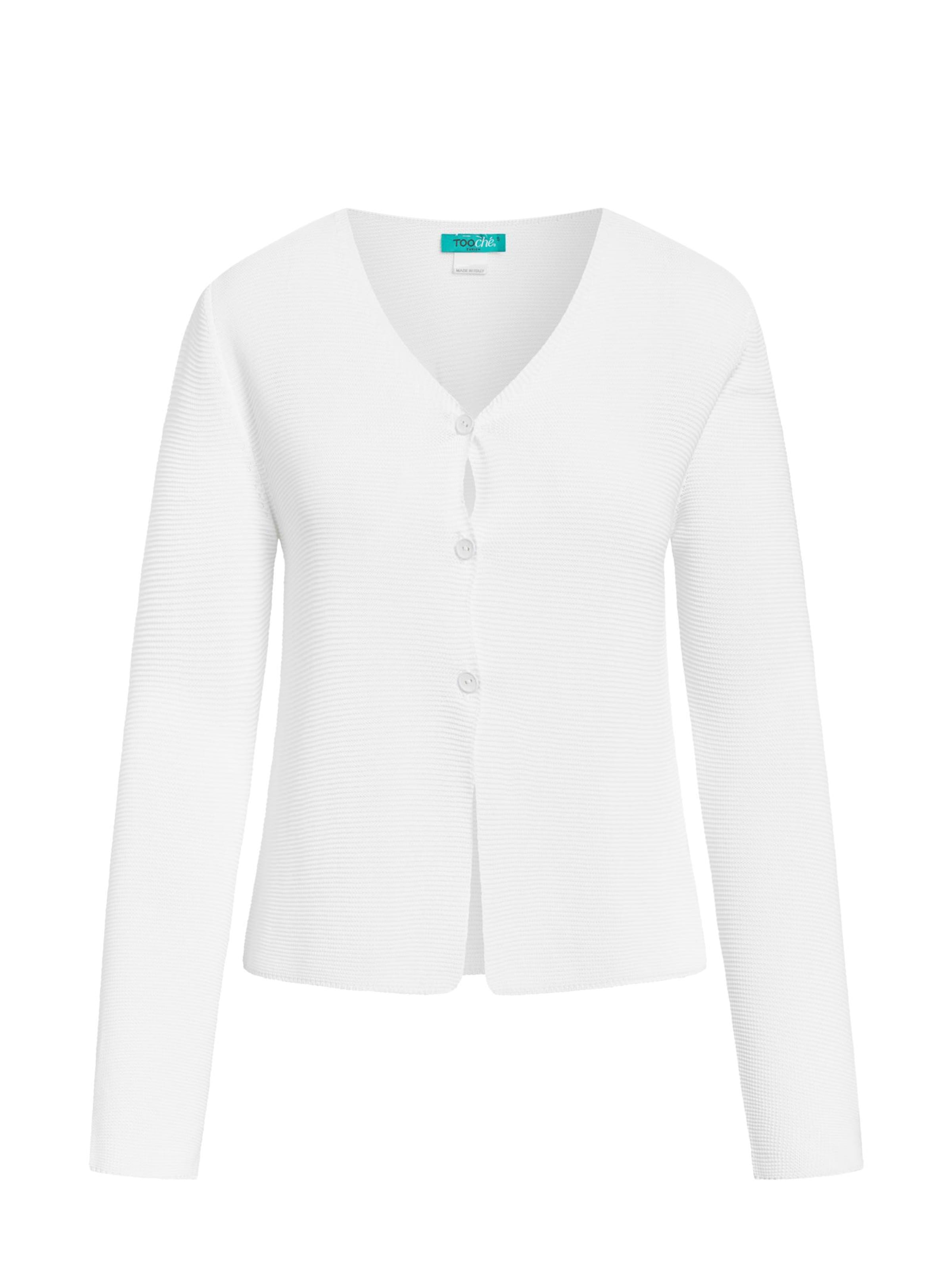 TOOche Knit Cardigan 'Pure Chic' in White: front