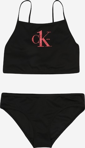 Calvin Klein Swimwear Korzetová Bikiny – černá: přední strana