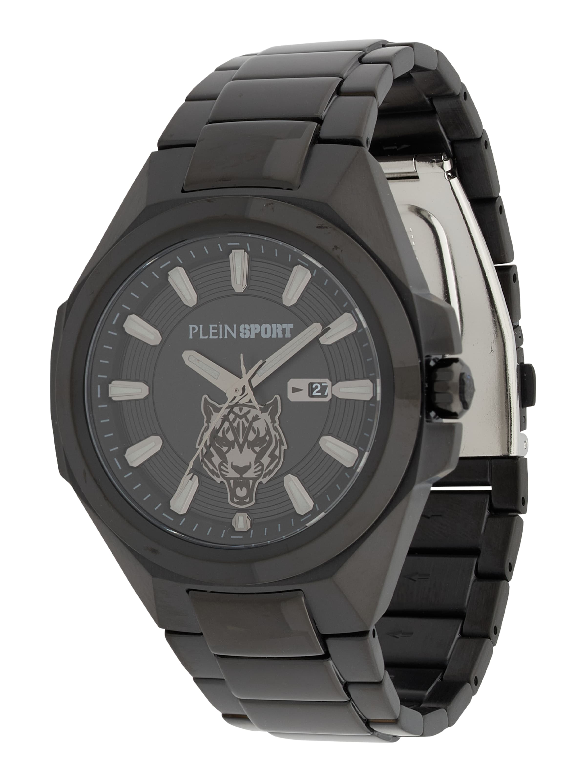 Ceas analogic de la Plein Sport pe negru: față