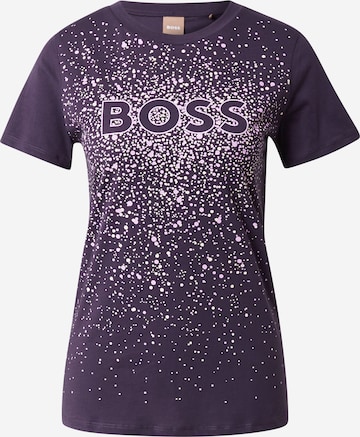 BOSS Shirt 'Elogo' in Lila: voorkant