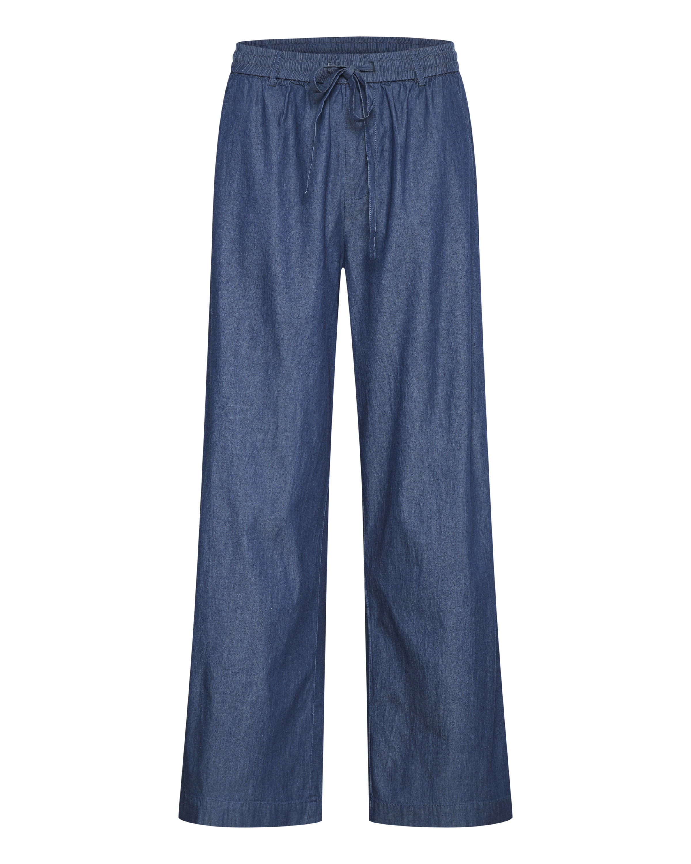 Cream Wide leg Broek 'Tallie' in Blauw: voorkant