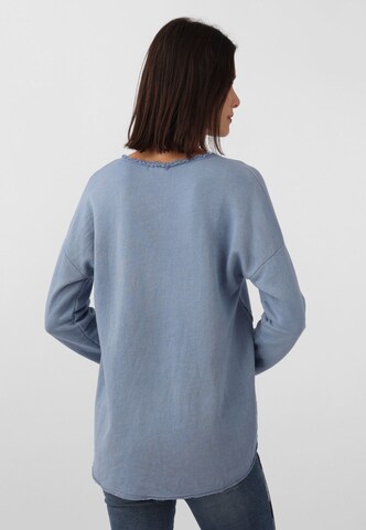 Sweat-shirt Zwillingsherz en bleu : derrière