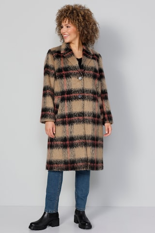 MIAMODA Between-Seasons Coat in Brown: front