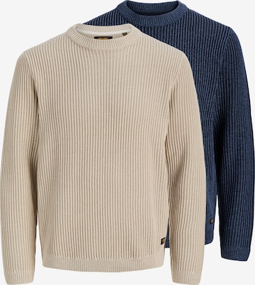 JACK & JONES Pullover 'JJEDOVER' in Beige: Vorderseite