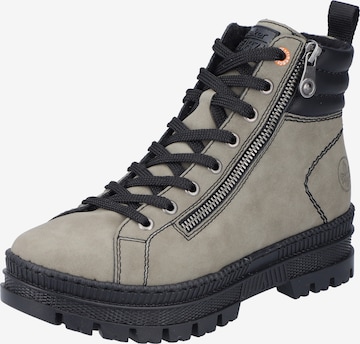 Rieker Lace-Up Ankle Boots 'Z1805' in Grey: front