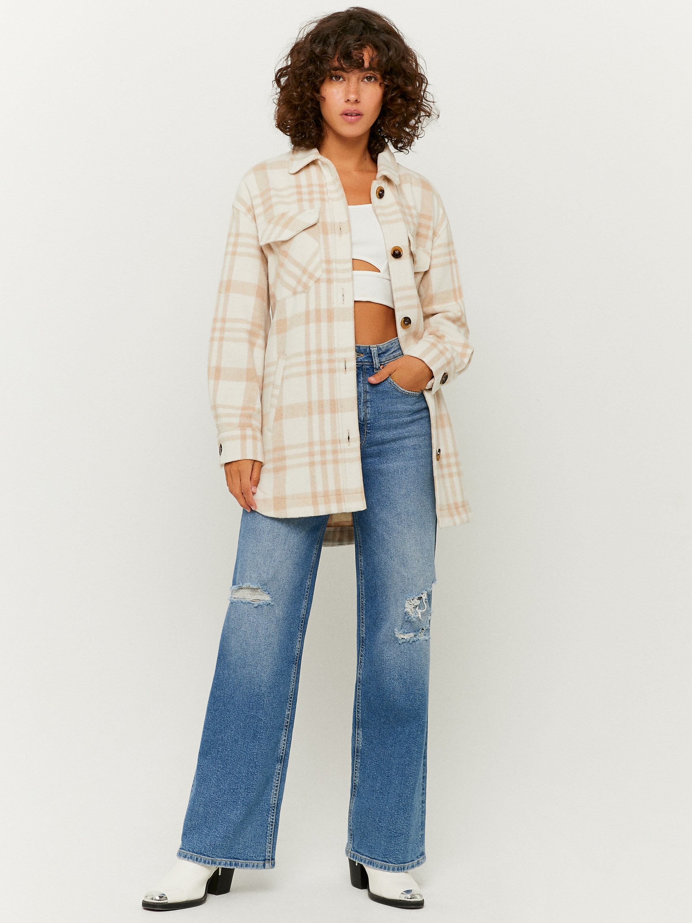 Tally Weijl Between-Season Jacket in Light Beige | ABOUT YOU