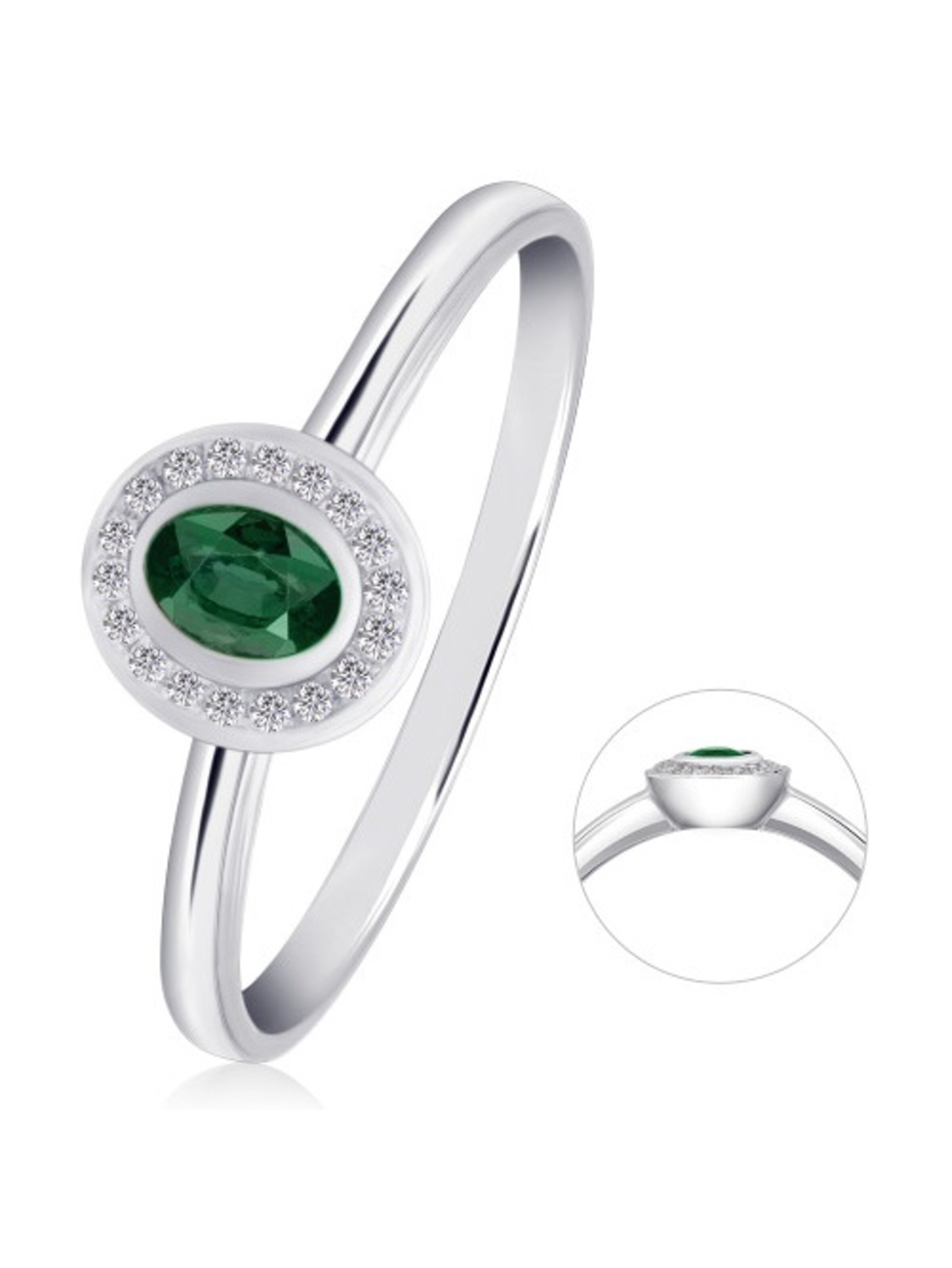 ONE ELEMENT Ring in Silber: Vorderseite