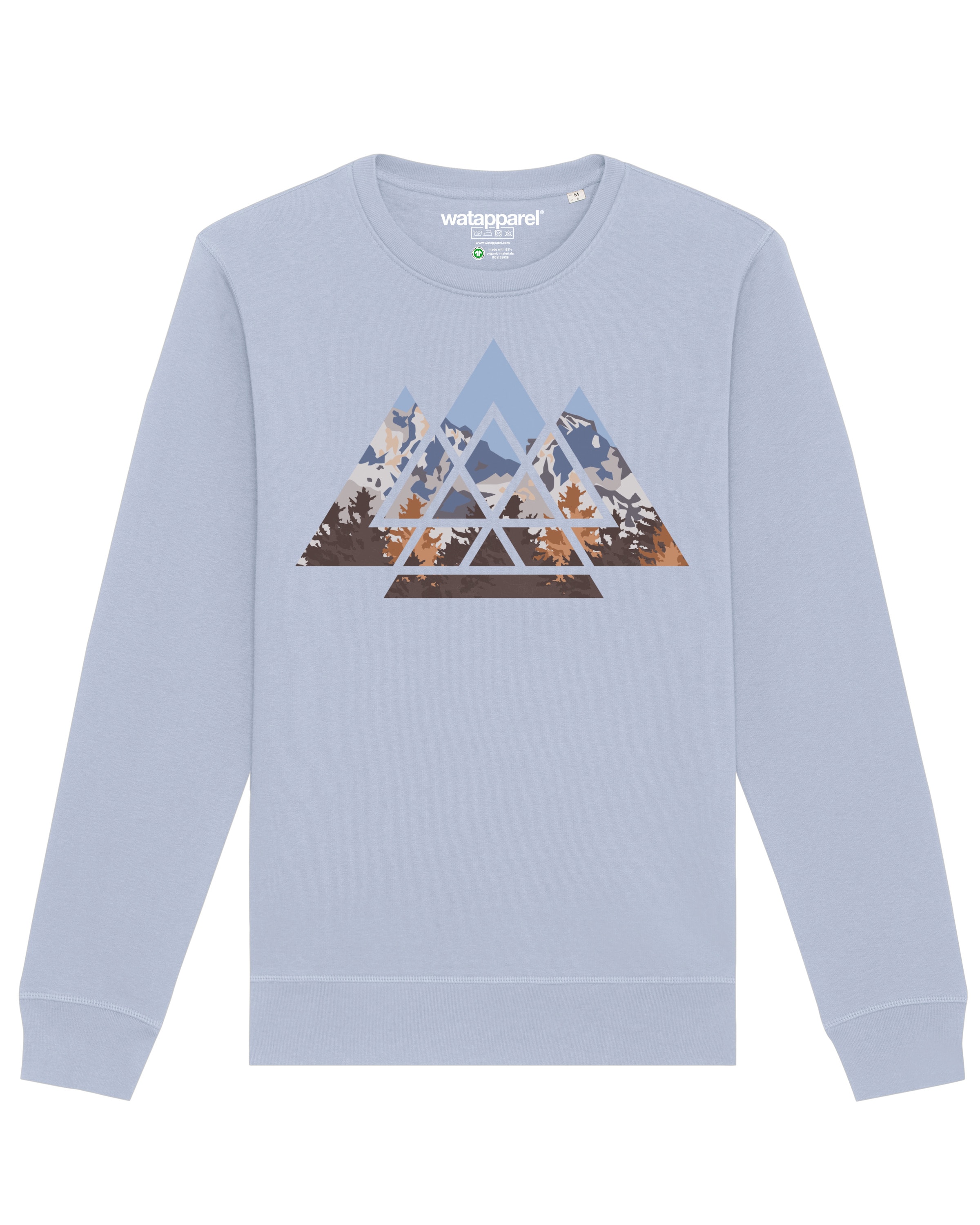 Sweat-shirt ' Geometric Landscape ' Watapparel en bleu : devant