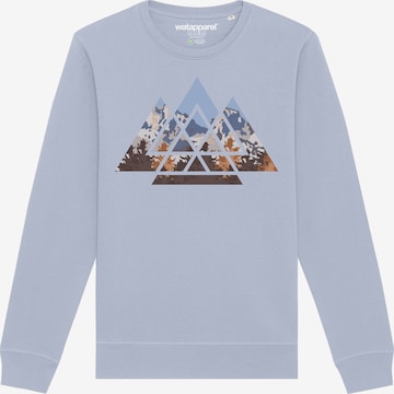 Sweat-shirt ' Geometric Landscape ' Watapparel en bleu : devant