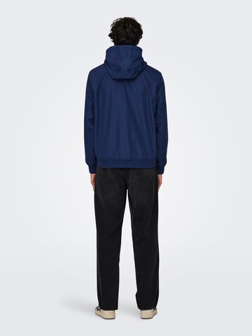 Only & Sons Between-Season Jacket 'MAZE' in Blue