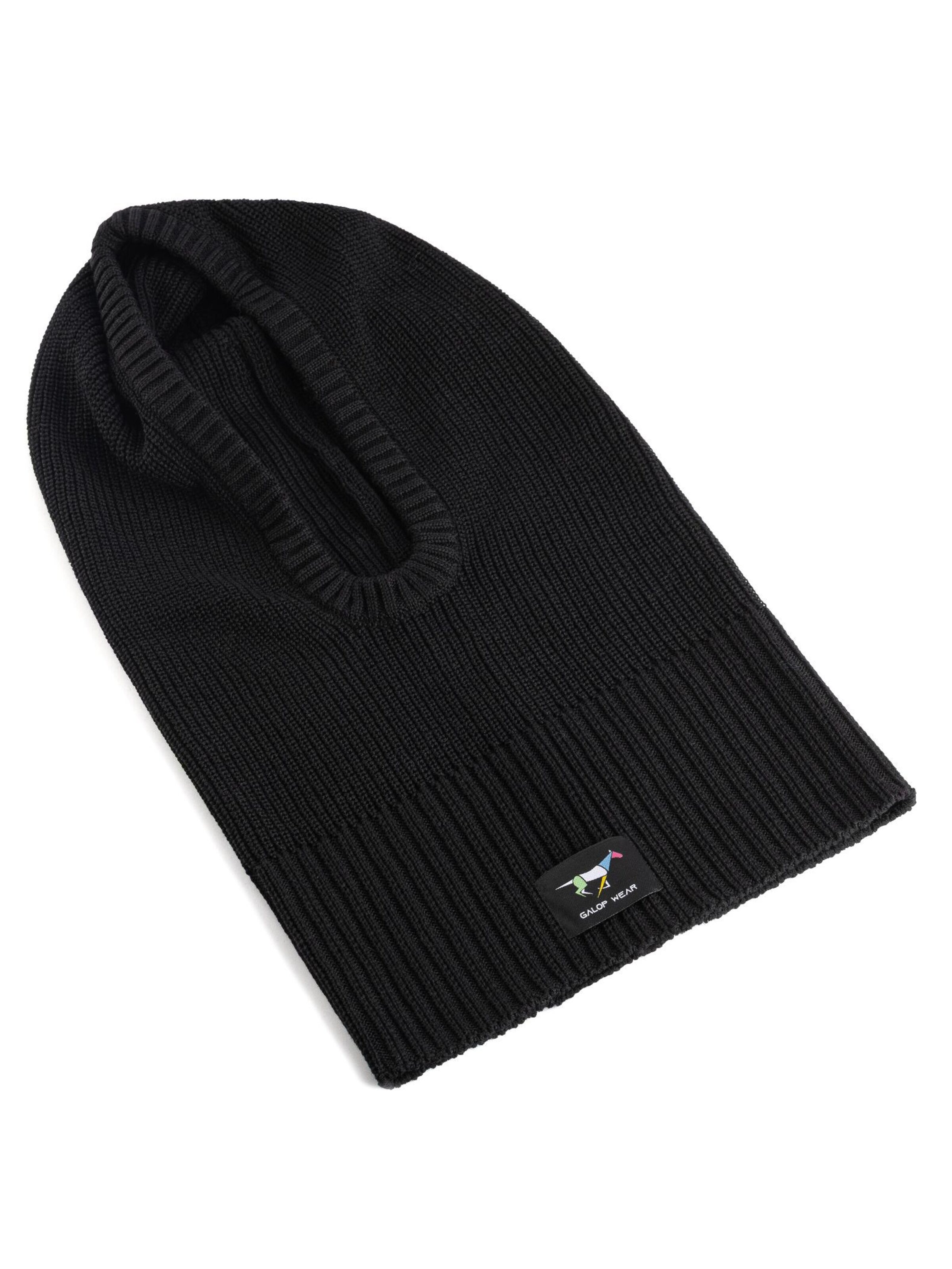 GALOP WEAR Kapelusz 'Balaclava 100% merino' w kolorze czarny