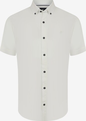 Coupe regular Chemise 'HARALD' DENIM CULTURE en blanc : devant