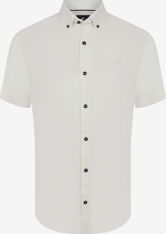 DENIM CULTURE Regular fit Button Up Shirt 'HARALD' in White: front