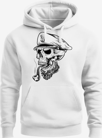Neverless Sweatshirt 'Captain Skull 2' in Weiß: Vorderseite