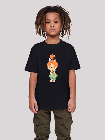 T-Shirt 'The Flintstones Pebbles Feuerstein' F4NT4STIC en noir : devant