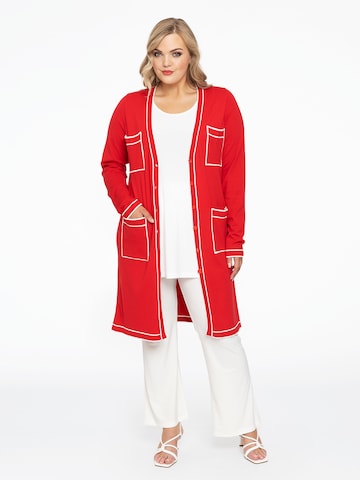 Cardigan 'Pip' Yoek en rouge