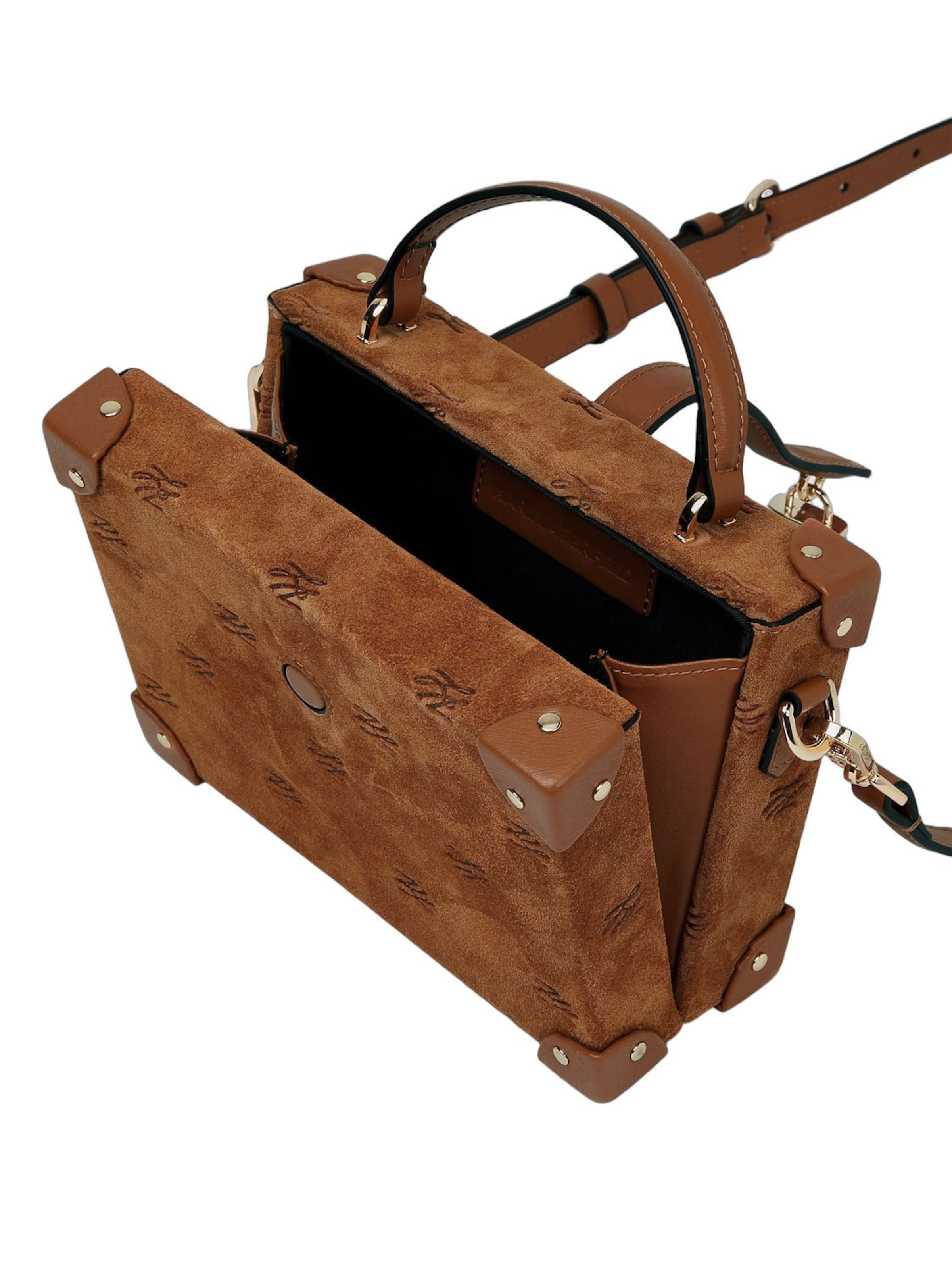 Karl Lagerfeld Kézitáska 'K/AUTOGRAPH PADLOCK S TRUNK SD' - barna