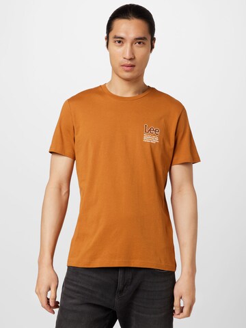 Lee T-shirt i brun: framsida