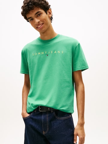 T-Shirt Tommy Jeans en vert : devant