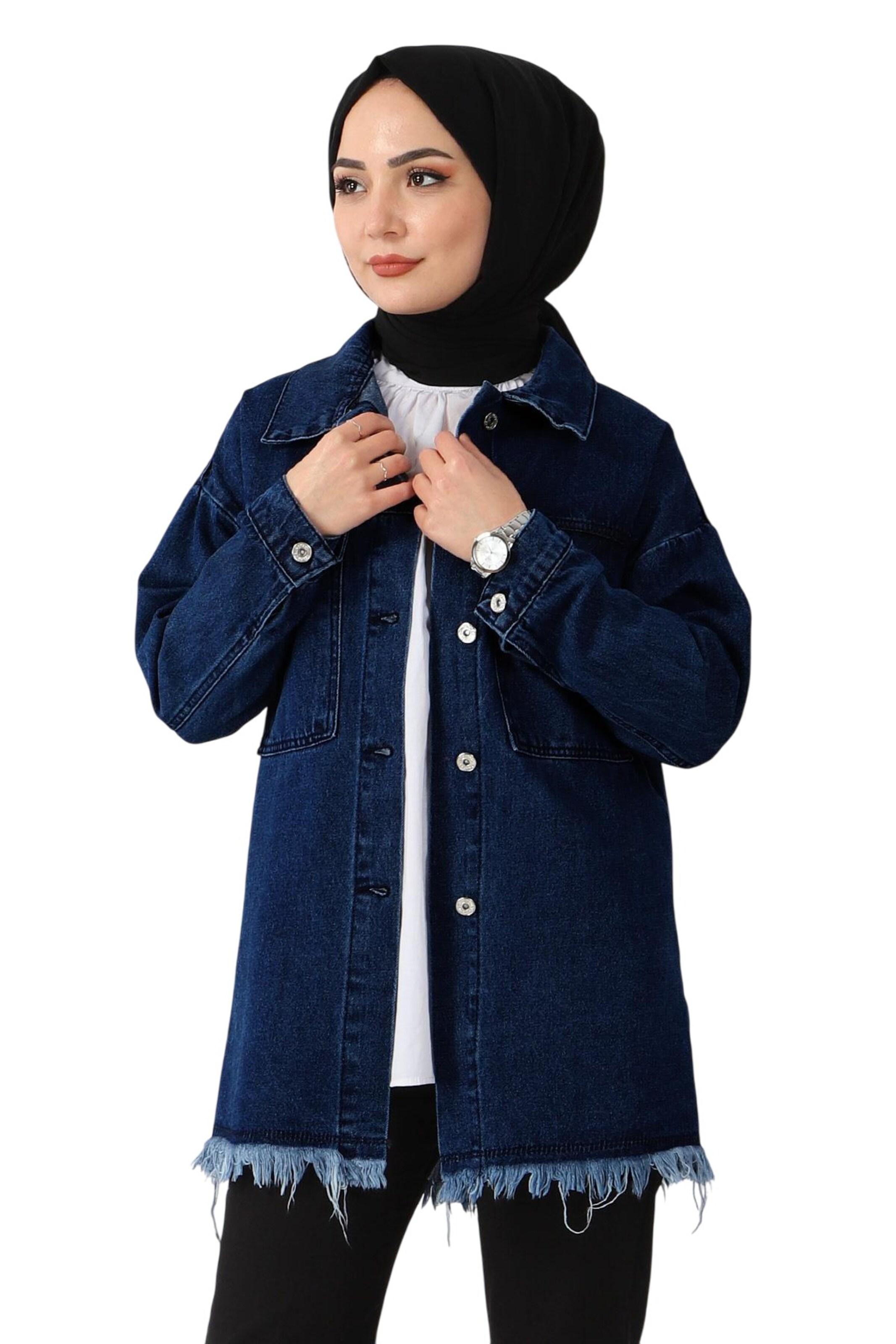 MODAMIHRAM Blouse in Blue: front