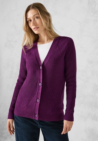 CECIL Knit Cardigan in Purple: front