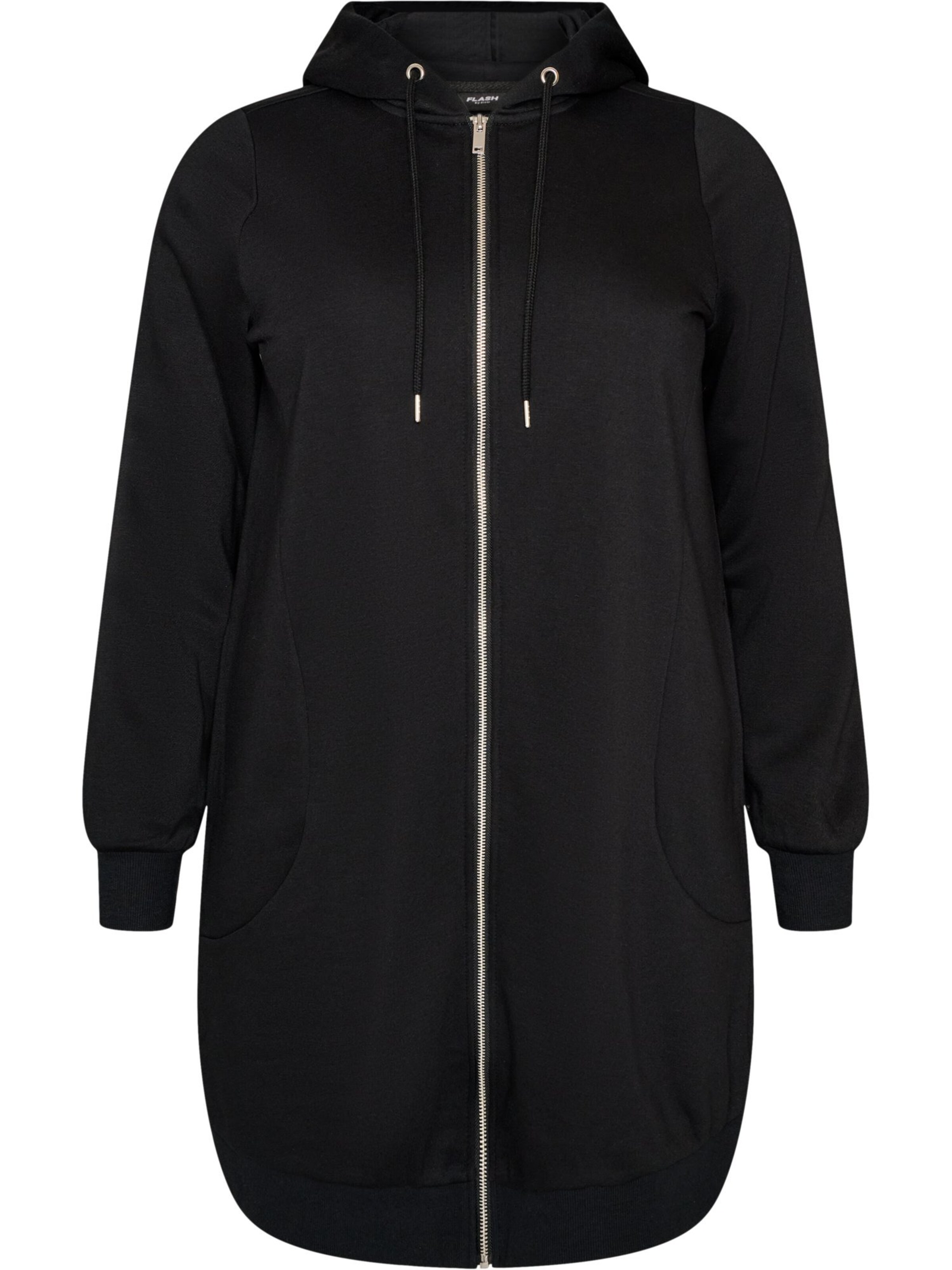 Hanorac 'FLAMELA' pe XL-XXL Zizzi pe negru, Vizualizare produs