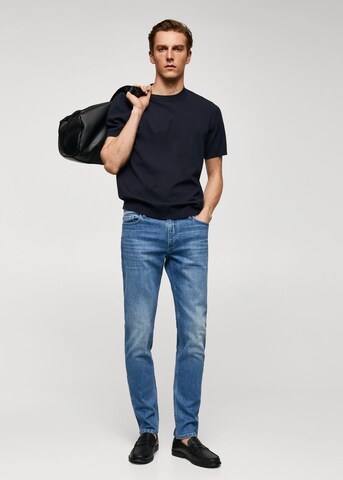 MANGO MAN Slimfit Jeans 'Jan' in Blauw