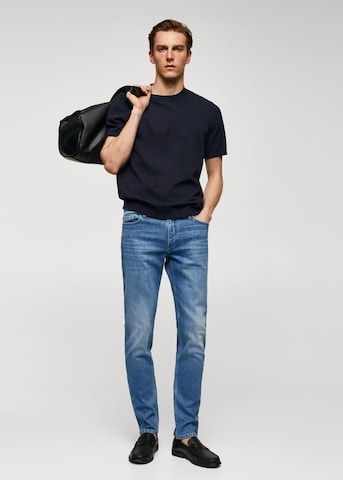 MANGO MAN Slimfit Jeans 'Jan' in Blau