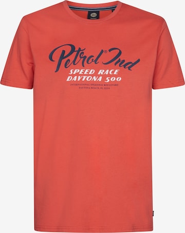 T-Shirt Petrol Industries en rouge : devant