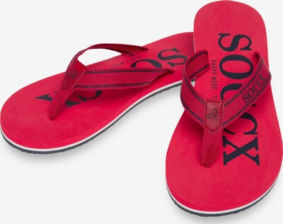 Soccx Zehentrenner in rot / schwarz, Produktansicht