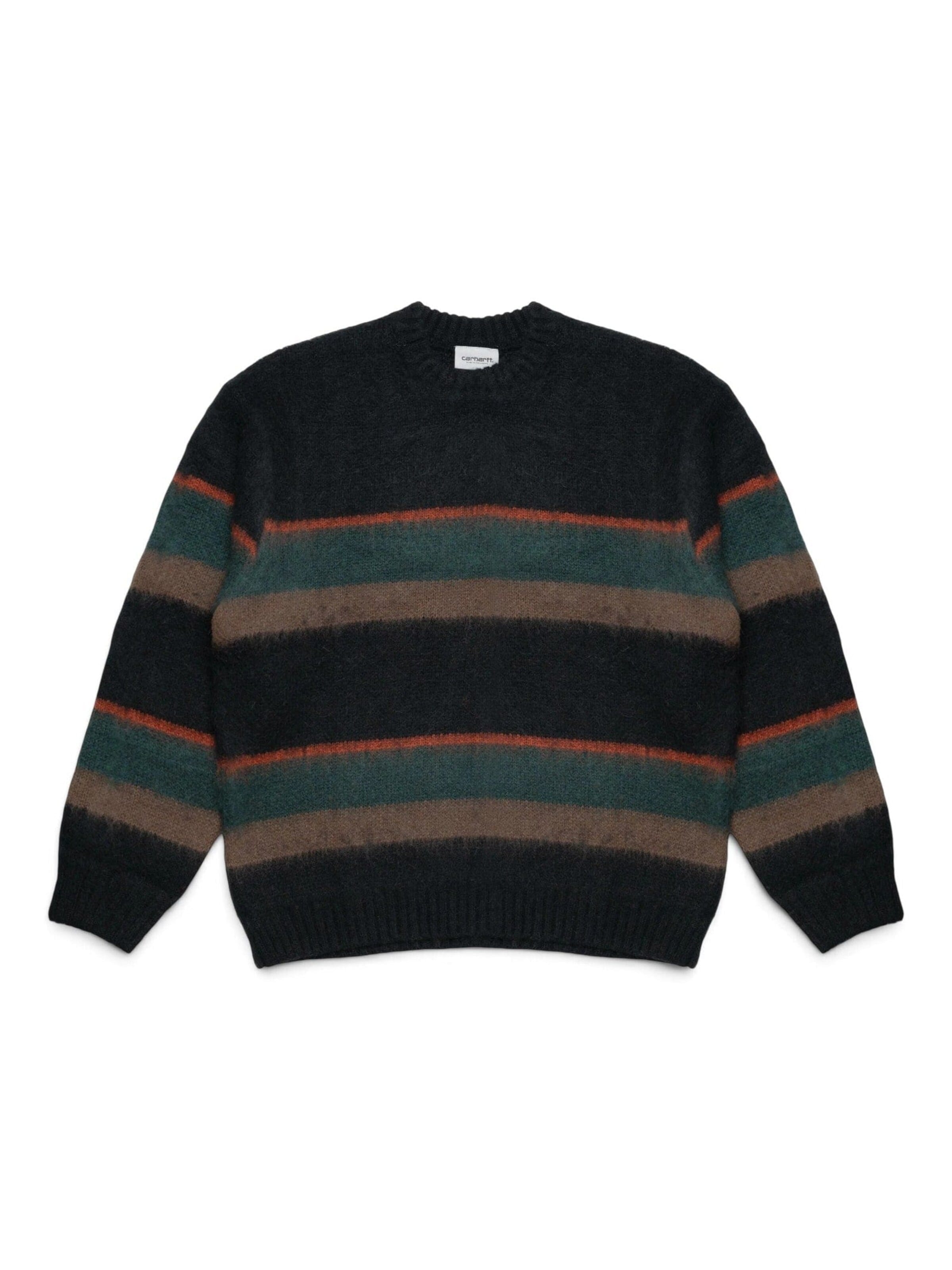 Pullover 'MERTON SWEATER SUNDLING STRIPES, DARK SCARAB' di Carhartt WIP in colori misti: frontale