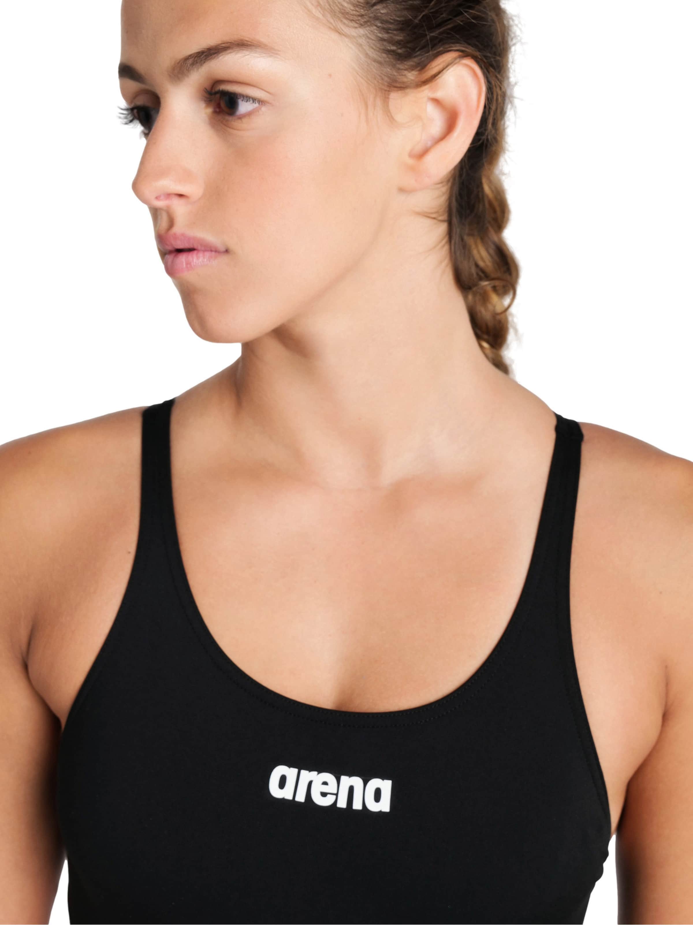 ARENA Bustier Badeanzug 'SWIM TECH SOLID' in Schwarz