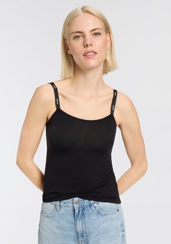 BOSS Top in Schwarz: Vorderseite