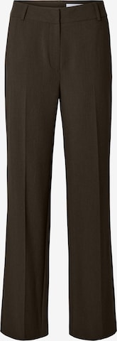 Pantalon à plis 'SLFRITA' SELECTED en marron : devant