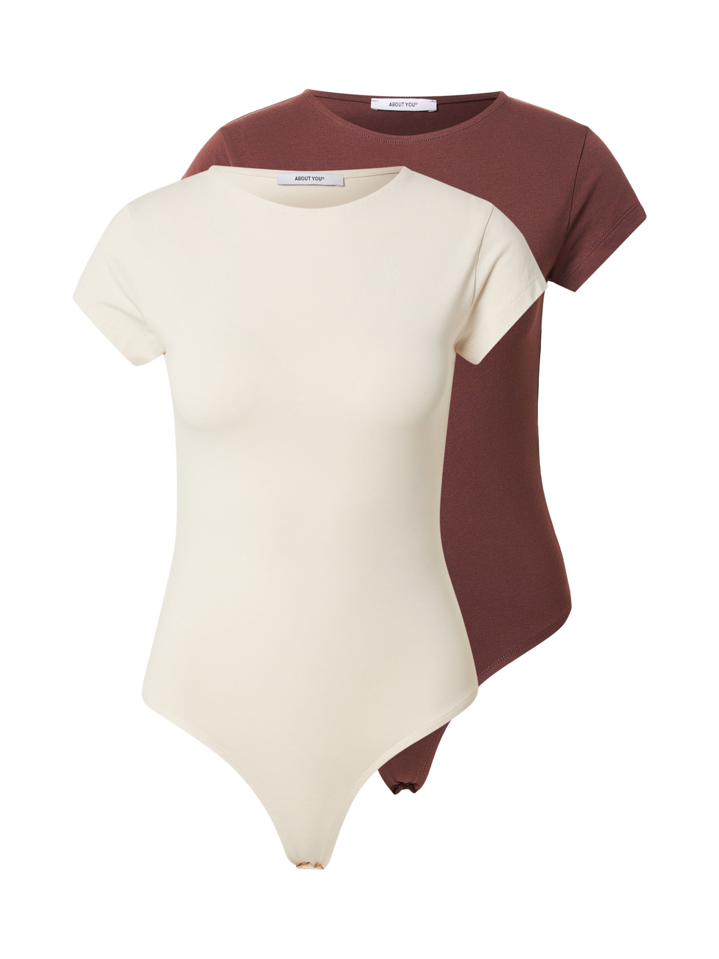 ABOUT YOU Shirt body 'Ellinor' in Beige: voorkant