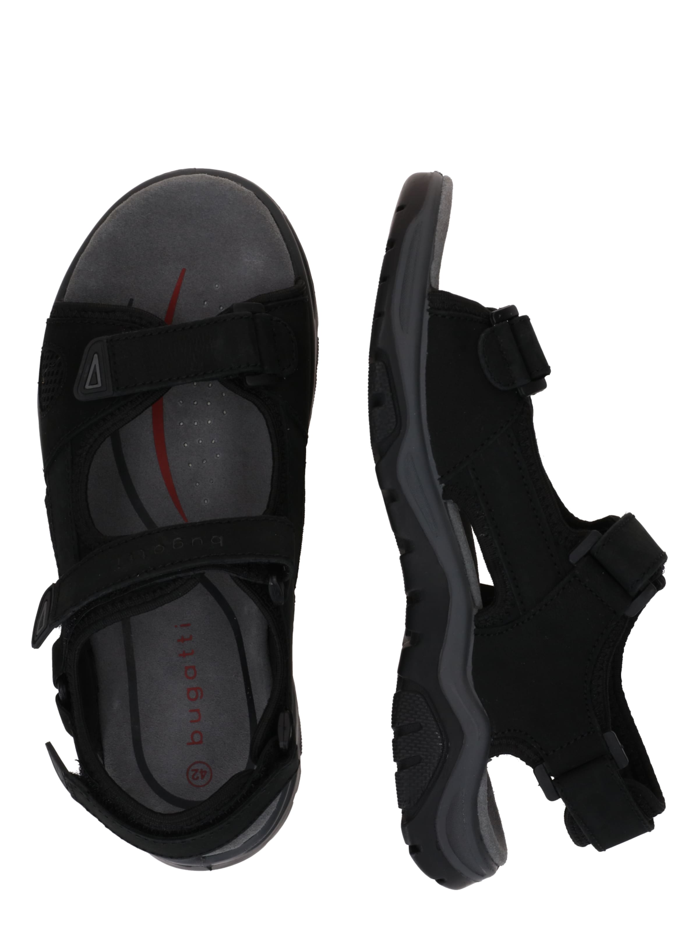 melns bugatti Trekinga sandales