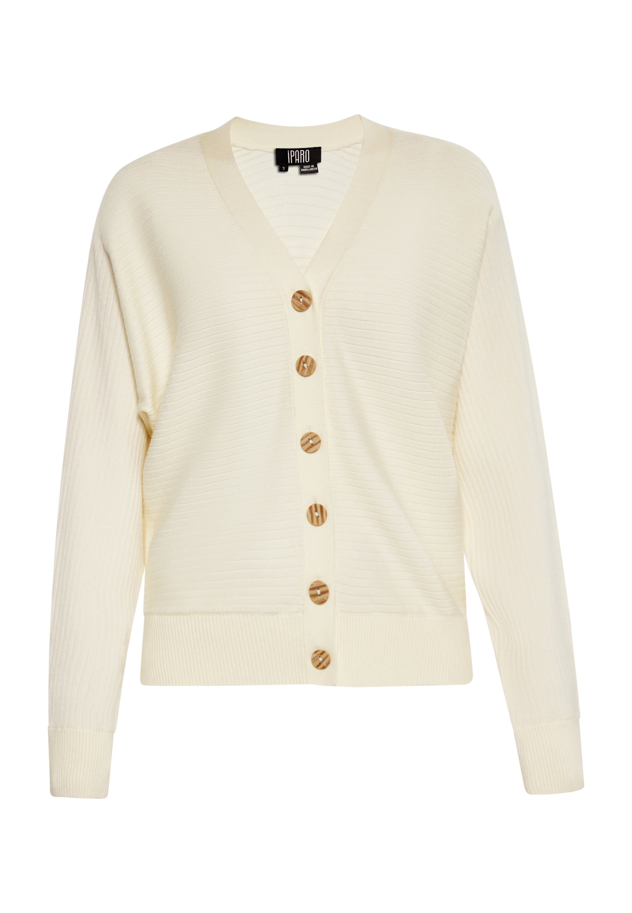 DreiMaster Klassik Gebreid vest 'Iparo' in Beige: voorkant